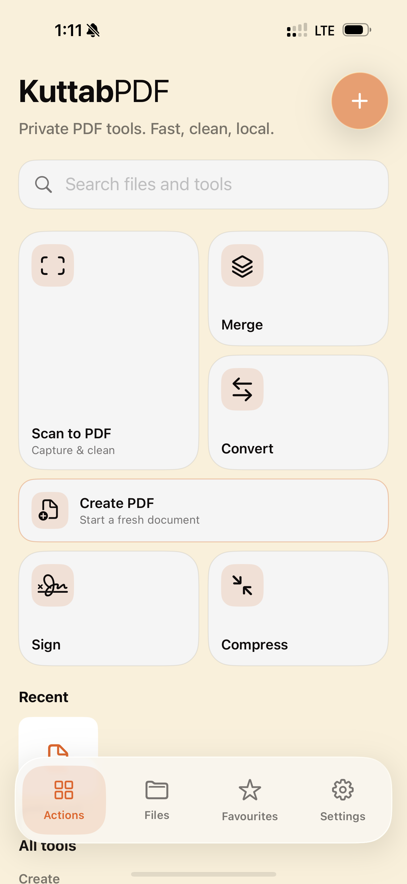 KuttabPDF app home screen